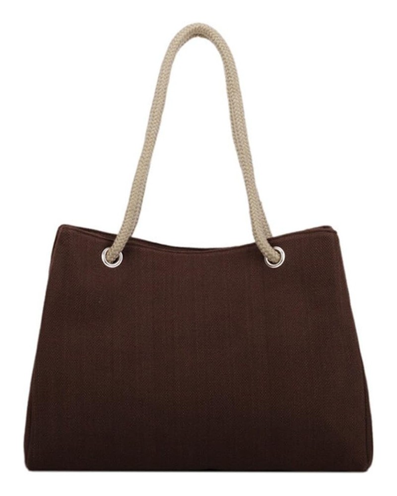 Handbag Handmade Women Girls Tote Bag Flax Grass Purse Straw Nature Beach Bag Clutch Brown $16.41 Totes