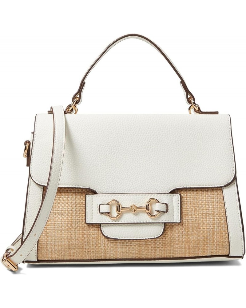 Straw Top Handle Satchel Anne White/Straw $33.42 Handbags