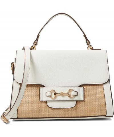 Straw Top Handle Satchel Anne White/Straw $33.42 Handbags