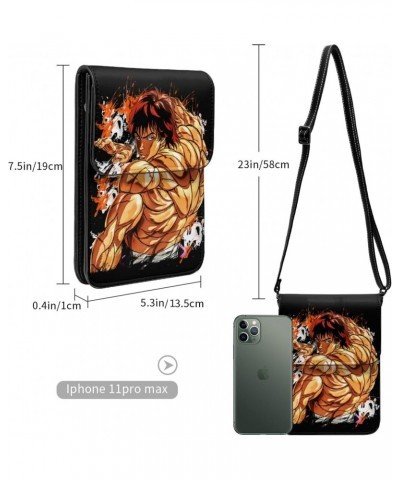 Anime Baki The Grappler Small Cell Phone Purse Woman'S Fashion Small Mini Shoulder Bag Crossbody Bags 7.5x5.3 Inches $18.75 C...