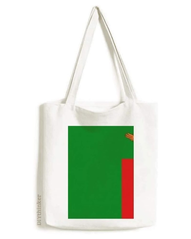 Zambia National Flag Africa Country Tote Canvas Bag Shopping Satchel Casual Handbag $14.26 Totes