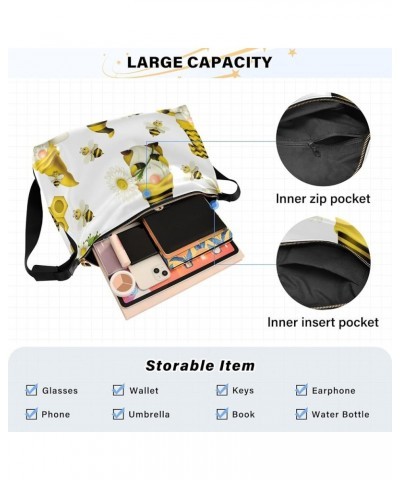 Shoulder Bag Crossbody Womens Crossbody Bag Mens Shoulder Bag Leather Bags for Women Spring Gnomes Bee $14.79 Hobo Bags