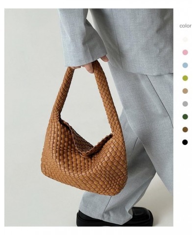 Handmade Woven bag Underarm Bag Women's Bag Handbag Shoulder Bag Solid Color Casual Cute Brown $35.47 Totes