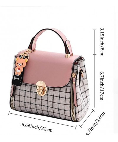 LYANYAN® Women Satchel Handbags Cute Ladies Shoulder Bags Tote Bags PU leather Cross-Body Bags With Bear pendant Pink $33.20 ...