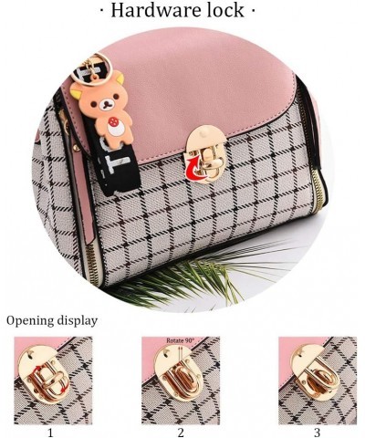 LYANYAN® Women Satchel Handbags Cute Ladies Shoulder Bags Tote Bags PU leather Cross-Body Bags With Bear pendant Pink $33.20 ...