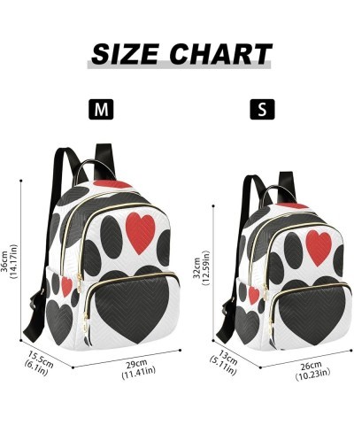 Backpack Purse for Women Pet Paw, Mini Fashion Backpack Valentine's Day Lightweight Casual Daypack Shoulder Bag Travel Backpa...