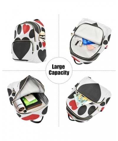 Backpack Purse for Women Pet Paw, Mini Fashion Backpack Valentine's Day Lightweight Casual Daypack Shoulder Bag Travel Backpa...