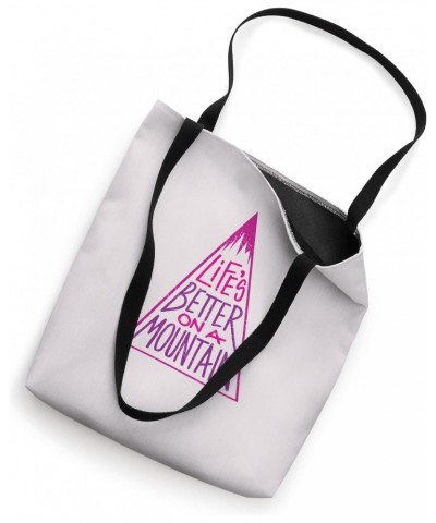 Life Is Better On A Mountain, Cool Casual Camping Graphic Tote Bag $11.32 Totes