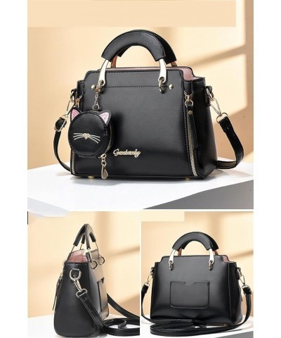 Women's Handbag Set Fashionable Handbag Single Shoulder Crossbody Bag Equipped With Lightweight Zero Wallet Black 2 $19.97 Sa...