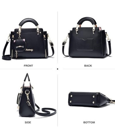 Women's Handbag Set Fashionable Handbag Single Shoulder Crossbody Bag Equipped With Lightweight Zero Wallet Black 2 $19.97 Sa...