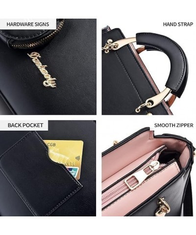 Women's Handbag Set Fashionable Handbag Single Shoulder Crossbody Bag Equipped With Lightweight Zero Wallet Black 2 $19.97 Sa...