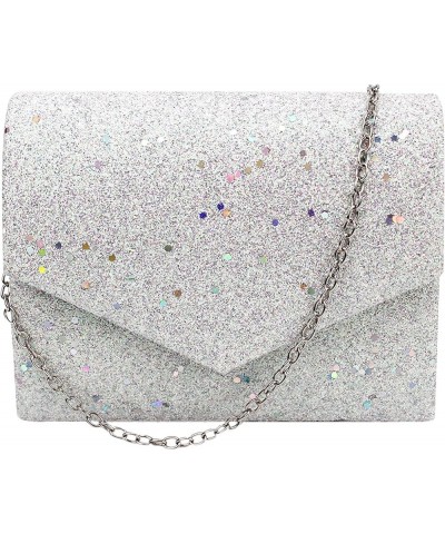 Evening Bag Women Rhinestone Envelope Clutch Purse Wedding Party Handbags,Light Grey X-white $14.35 Evening Bags