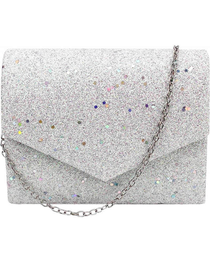 Evening Bag Women Rhinestone Envelope Clutch Purse Wedding Party Handbags,Light Grey X-white $14.35 Evening Bags