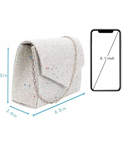 Evening Bag Women Rhinestone Envelope Clutch Purse Wedding Party Handbags,Light Grey X-white $14.35 Evening Bags