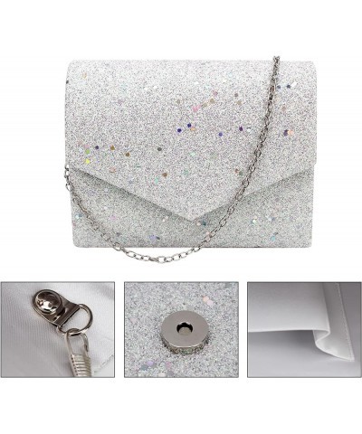 Evening Bag Women Rhinestone Envelope Clutch Purse Wedding Party Handbags,Light Grey X-white $14.35 Evening Bags