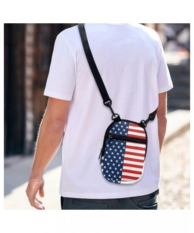 Crossbody Bag Women Men Kids Teens Cross Body Bag Messenger Bags Shoulder Bag American Flag $11.39 Totes