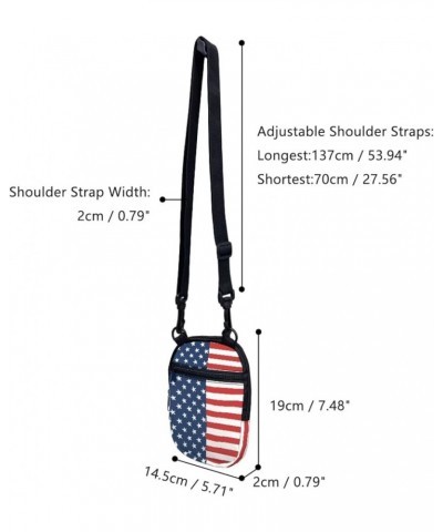 Crossbody Bag Women Men Kids Teens Cross Body Bag Messenger Bags Shoulder Bag American Flag $11.39 Totes