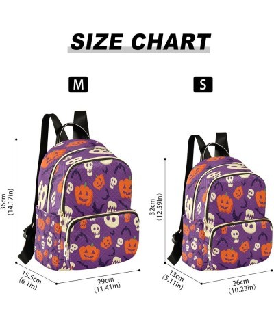 Halloween Skull Ghost Bat Women Backpack Purse Ladies Fashion Shoulder Bag Daypack Travel Bag 10L Medium $19.24 Backpacks