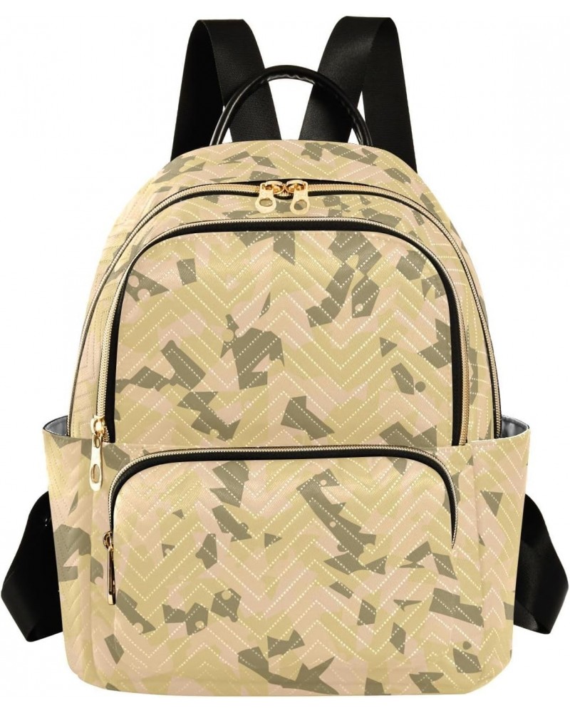 Desert Camouflage Khaki Backpack for Women Lightweight Shoulder Bag Casual Daypack Travel Purse Small Backpacks for Outdoor L...