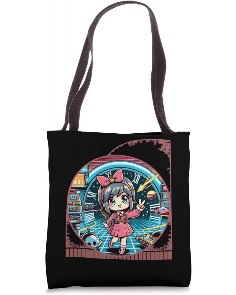 Kawaii Anime Girl's Time Travel Adventure Retro Science Fant Tote Bag $15.27 Totes