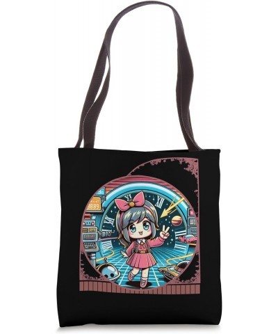 Kawaii Anime Girl's Time Travel Adventure Retro Science Fant Tote Bag $15.27 Totes