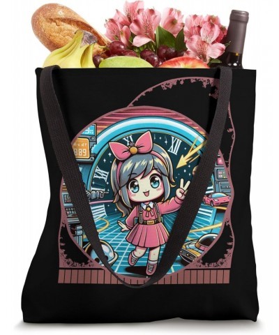 Kawaii Anime Girl's Time Travel Adventure Retro Science Fant Tote Bag $15.27 Totes