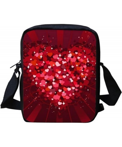 Animal Horse Pattern Women Cross Body Shoulder Bag for School Travel Valentine's Day Petals $10.25 Crossbody Bags