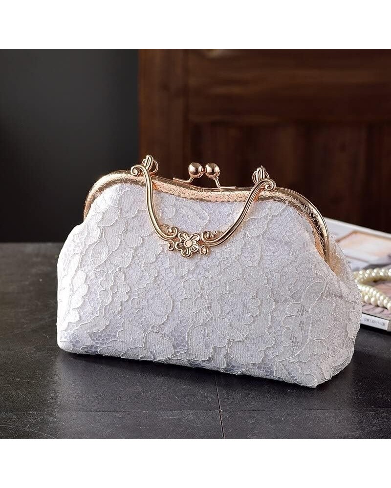 Vintage Embroidery Clutch Handbag Women Solid Satin Diamond Evening Bag Elegant Female Dinner Chain Messenger Bag Purse (Colo...