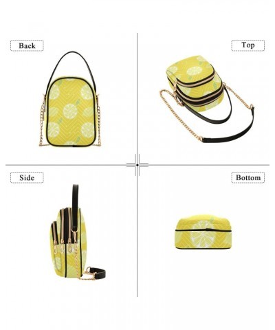 Lemon Crossbody Bags for Women Chain Crossbody Flight Bag Sling Bag with Chain Strap for Women Travel $11.18 Crossbody Bags