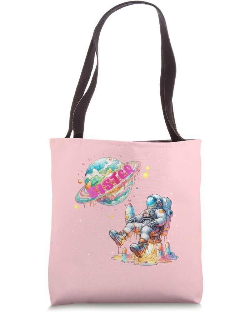 Sister- Girls Happy B-Day Astronaut-Space Birthday Party Tote Bag $12.47 Totes