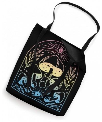 Mushroom Moon Phases Hippie Colorful Pastel Kawaii Aesthetic Tote Bag $11.43 Totes