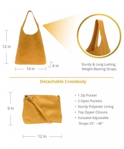 Womens Molly Slouchy 2-in-1 Hobo Handbag 792 - Amber $35.42 Hobo Bags