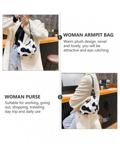 2 pcs plush shoulder bag crossbody bags for women trendy plush tote bag furry tote bag faux fur tote bag womens gifts warm fu...