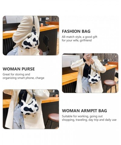 2 pcs plush shoulder bag crossbody bags for women trendy plush tote bag furry tote bag faux fur tote bag womens gifts warm fu...