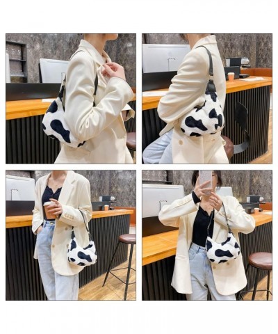 2 pcs plush shoulder bag crossbody bags for women trendy plush tote bag furry tote bag faux fur tote bag womens gifts warm fu...