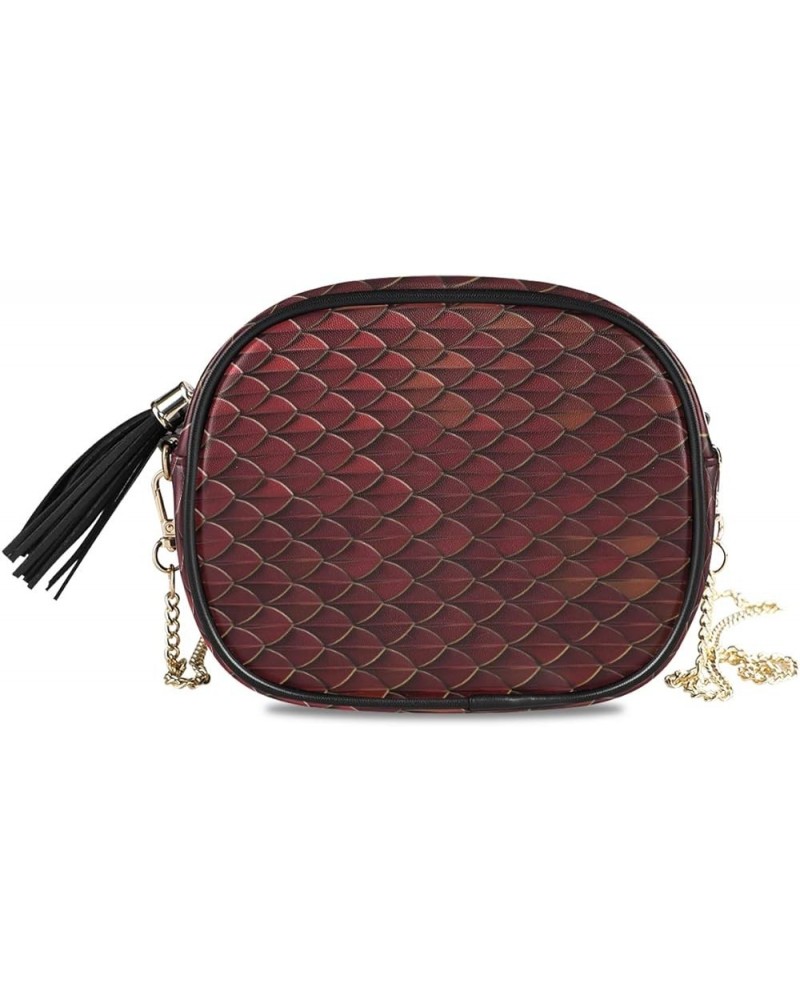 Women's Snake Art PU Leather Crossbody Bag Shoulder Purse with Tassel Multi 09 $14.39 Crossbody Bags