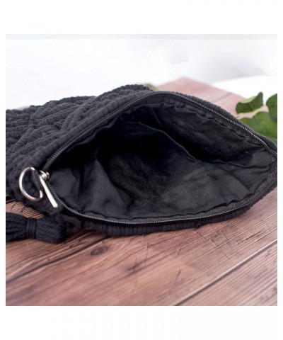 Women's Straw Clutch Purse Summer Beach Handbag Cotton Crochet Bohemian Purse Black $9.65 Clutches