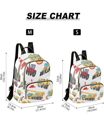 Women Backpack Toy Truck Roadblock Sign Anti-Theft Travel Backpack with Luggage Belt Lightweight Handbag Lady Purse Roomy Dou...