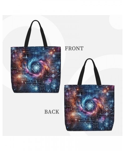 Women'S Soft Tote Shoulder Bag Physical-Formula-Starry-Sky Foldable Travel Purse With Zipper Closure $11.94 Totes