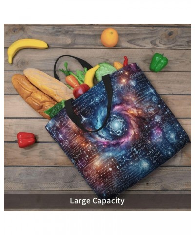 Women'S Soft Tote Shoulder Bag Physical-Formula-Starry-Sky Foldable Travel Purse With Zipper Closure $11.94 Totes