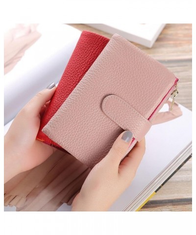 Small Bifold Real Leather Wallet Women Designer Minimalist RFID Blocking Wallet with Removable Card Holder & Coins Pocket (Re...