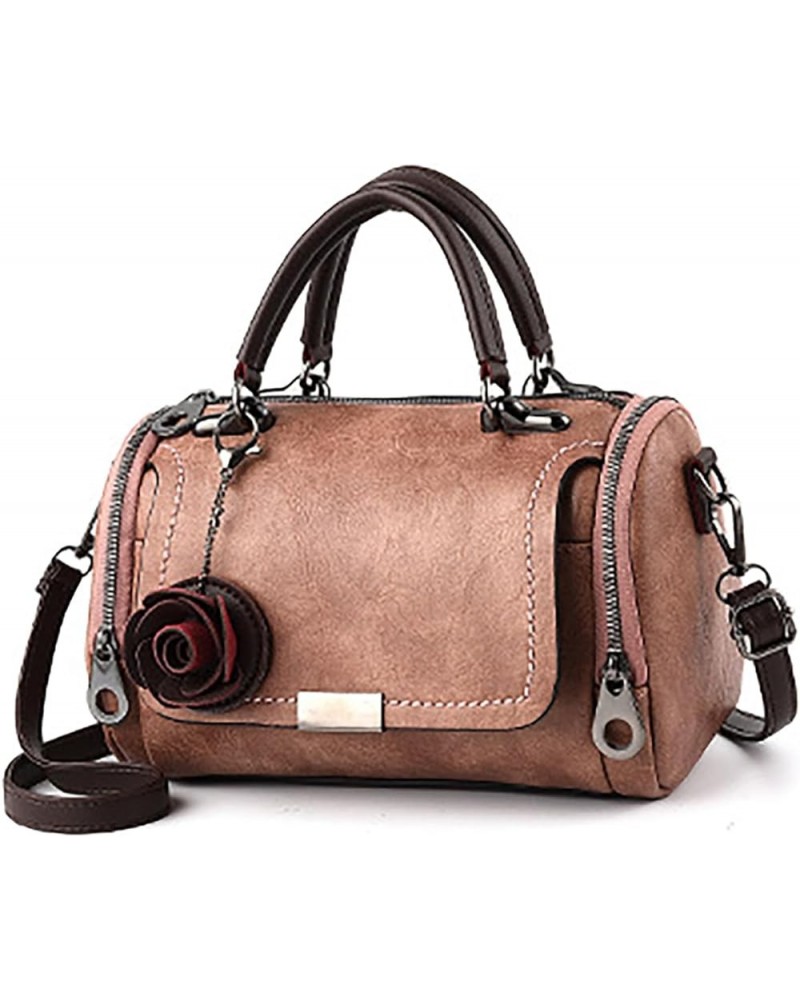 Hobo Bag for Women PU Leather Shoulder Crossbody Purse Vintage Handbag Pillow Totes Fashion Satchels Pink $14.53 Totes