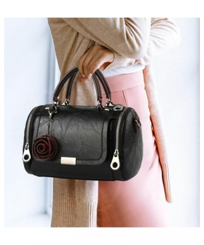 Hobo Bag for Women PU Leather Shoulder Crossbody Purse Vintage Handbag Pillow Totes Fashion Satchels Pink $14.53 Totes