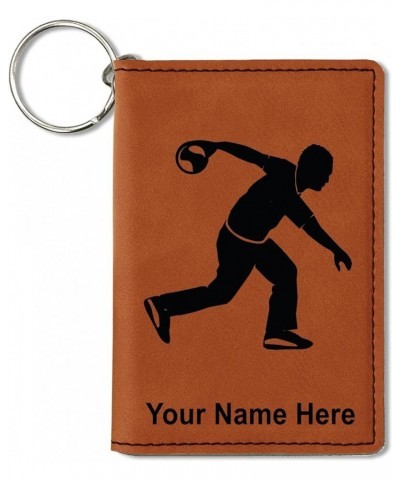 ID Holder Wallet, Bowler Bowling, Personalized Engraving Included (Teal) Dark Brown $11.20 Wallets