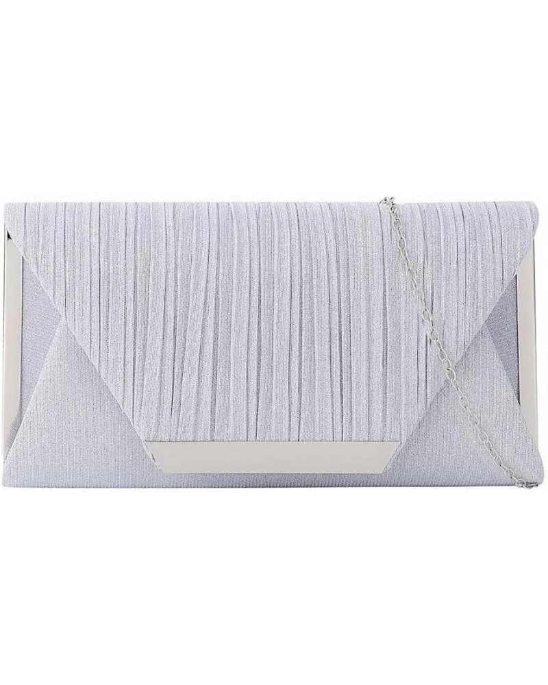 Women's Clutch Purse Dinner Handbag Clutch Silver Crossbody Bag Single Fashionc Shoulder bag purse Silver $20.10 Evening Bags