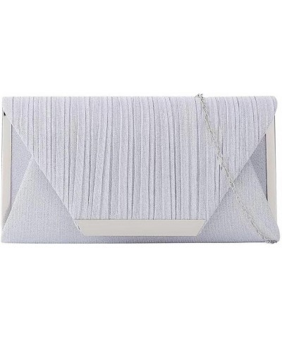 Women's Clutch Purse Dinner Handbag Clutch Silver Crossbody Bag Single Fashionc Shoulder bag purse Silver $20.10 Evening Bags