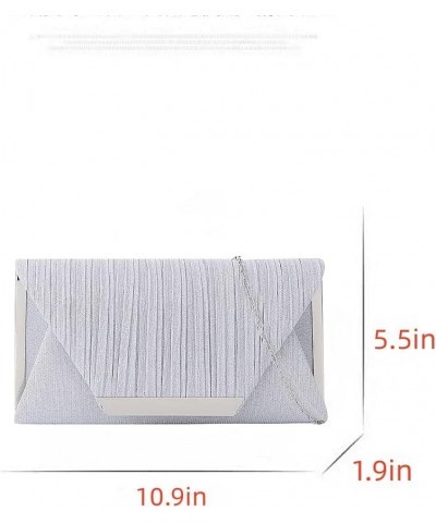 Women's Clutch Purse Dinner Handbag Clutch Silver Crossbody Bag Single Fashionc Shoulder bag purse Silver $20.10 Evening Bags