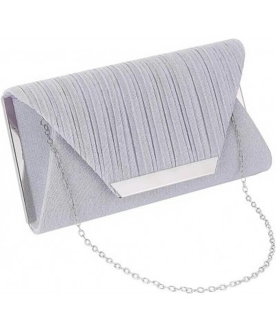 Women's Clutch Purse Dinner Handbag Clutch Silver Crossbody Bag Single Fashionc Shoulder bag purse Silver $20.10 Evening Bags