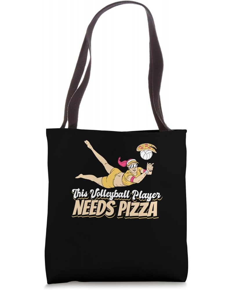 Funny Volleyball Beach - Vball Volleyball Pizza Tote Bag $9.24 Totes