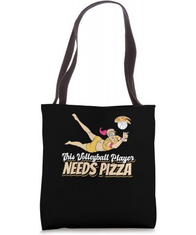 Funny Volleyball Beach - Vball Volleyball Pizza Tote Bag $9.24 Totes